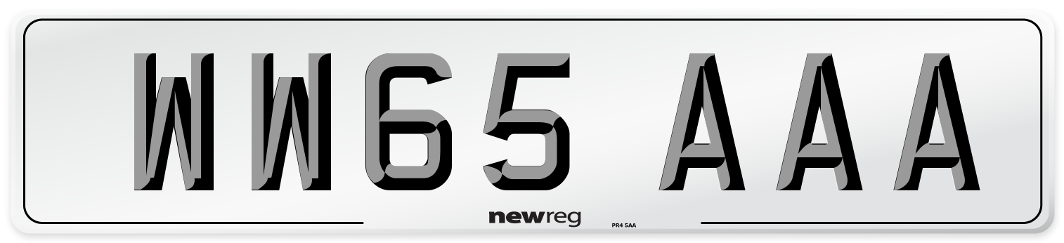 WW65 AAA Number Plate from New Reg